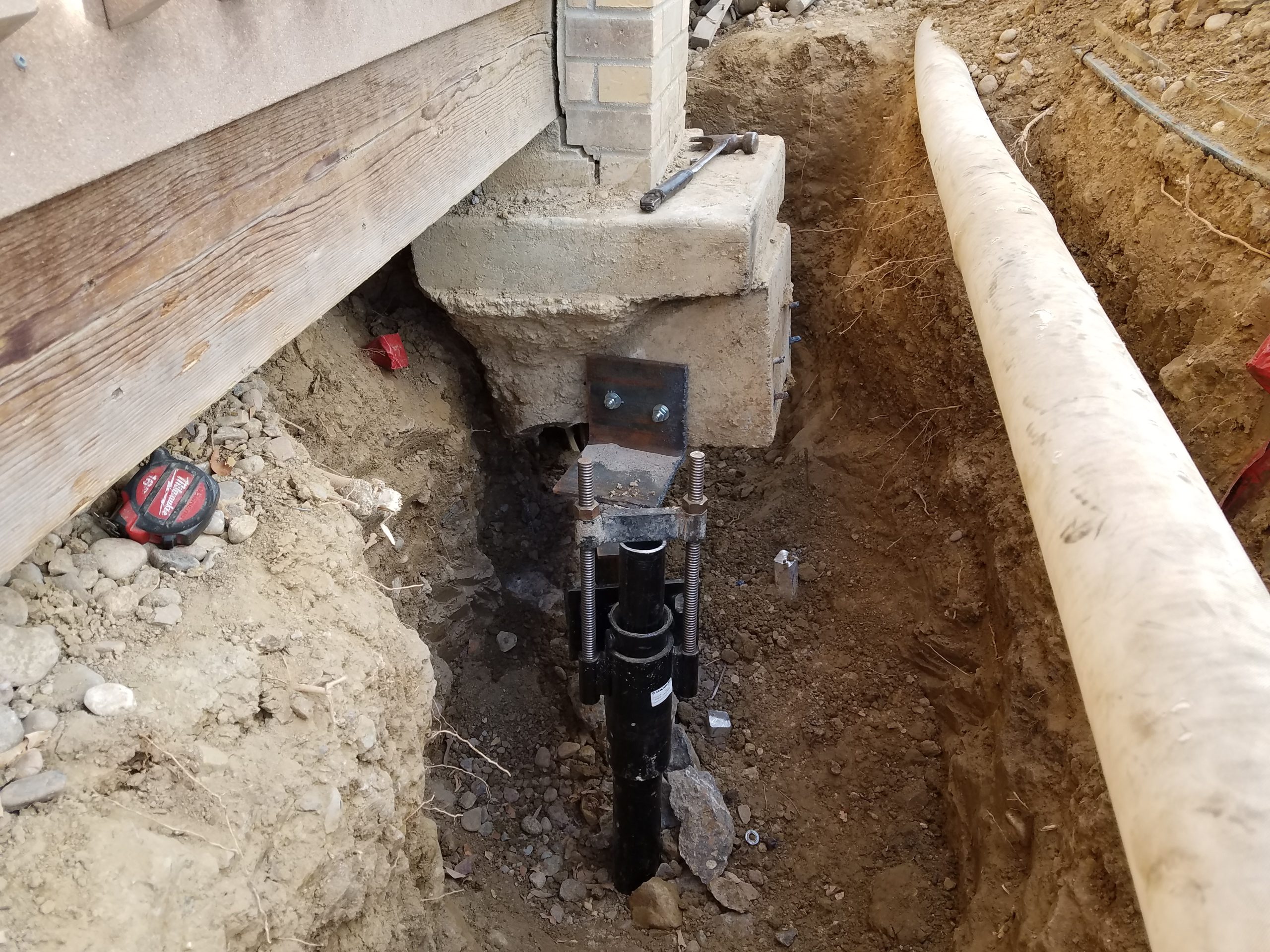 helical pier installation