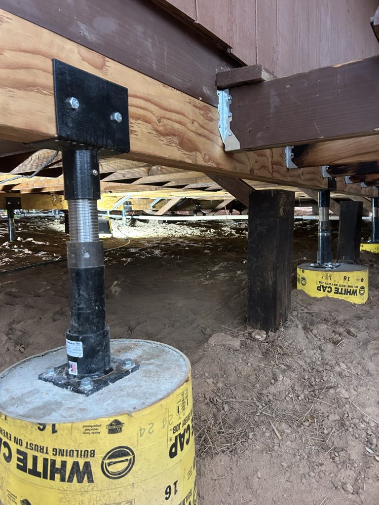 beam and post pinetop cabin foundation repair